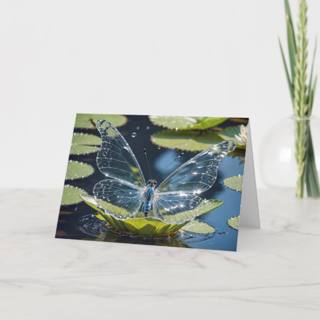 Glass Butterfly For Birthday Card (Front)