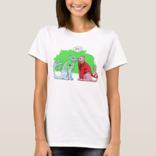 Glass Cat Pink Kitten Land of Oz Narcissists T-Sh T-Shirt