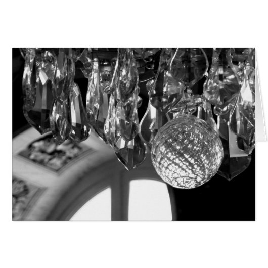 Glass Chandelier BW Photography (Front Horizontal)