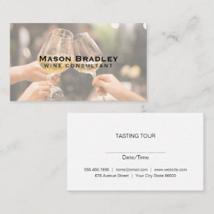 Glass Cheers   Winery Business Card