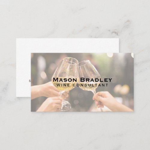 Glass Cheers  Winery Business Card