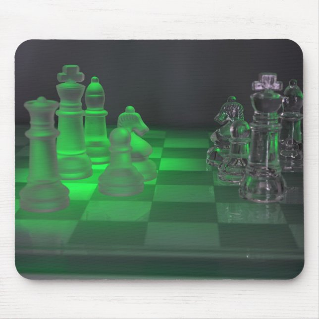 Glass Chess Pieces Mouse Pad (Front)