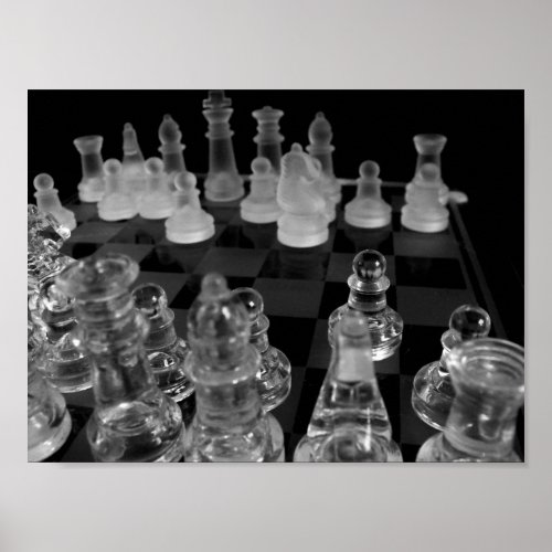Glass Chess Set Photo Print