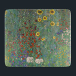 GLASS CHOPPING BOARD : GUSTAV KLIMT : GARDEN<br><div class="desc">GLASS CHOPPING BOARD : FINE ART : GUSTAV KLIMT : FARM GARDEN   SUNFLOWERS</div>