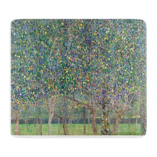 GLASS CHOPPING BOARD  GUSTAV KLIMT  PEAR TREE