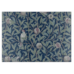 GLASS CHOPPING BOARD : MORRIS : POMEGRANATES