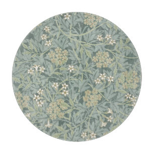 GLASS CHOPPING BOARD : WILLIAM MORRIS : JASMINE