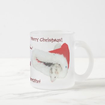 Glass "christmas Mouse" Frosted Glass Coffee Mug by mein_irish_terrier at Zazzle