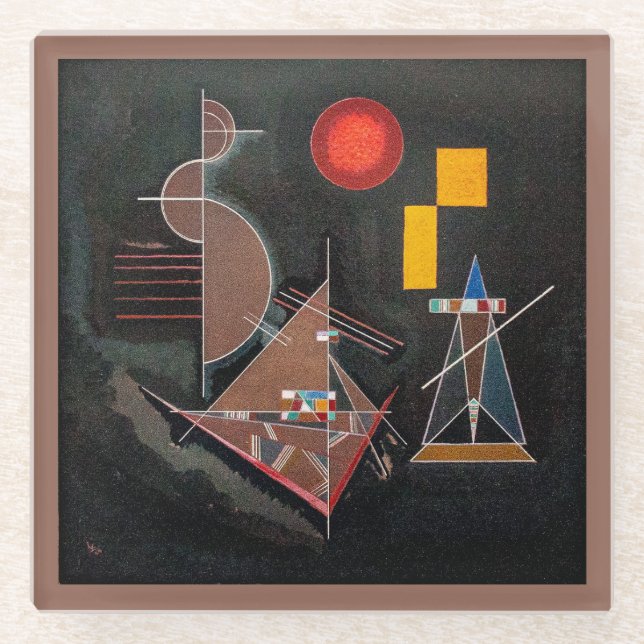 Glass COASTER - Abstract - Wassily Kandinsky (Front)