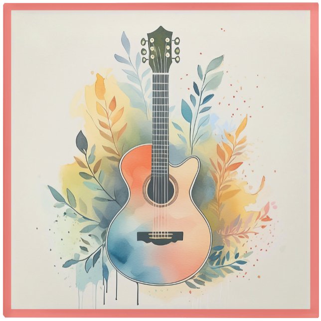 Glass COASTER - Acoustic Guitar on a Coaster (Creator Uploaded)