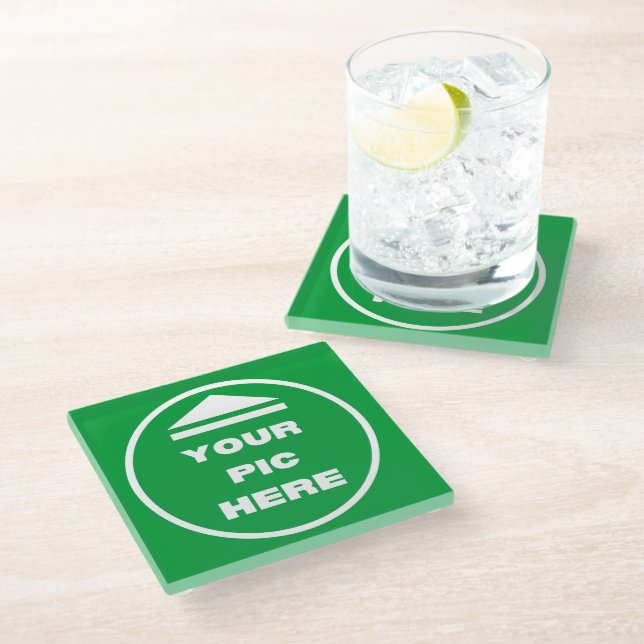 Glass Coaster - Add Your Image  (Angled)