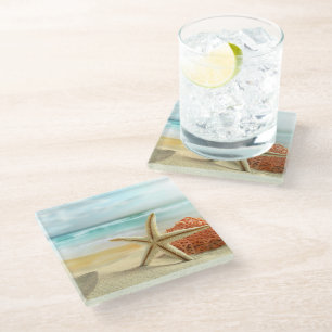 Glass Coaster-Beach Starfish Coaster