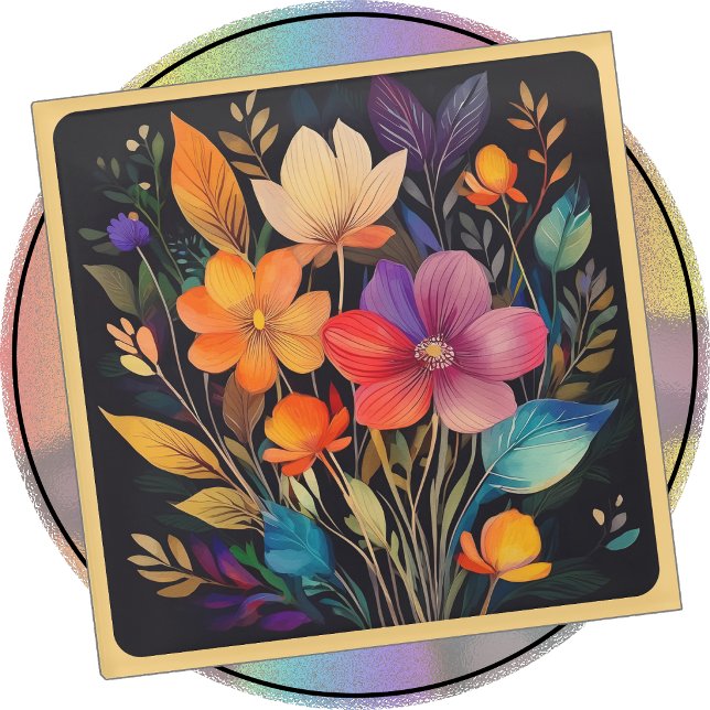 Glass COASTER - Beautiful & Colorful Flowers (Creator Uploaded)