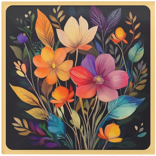 Glass COASTER - Beautiful & Colorful Flowers (Creator Uploaded)