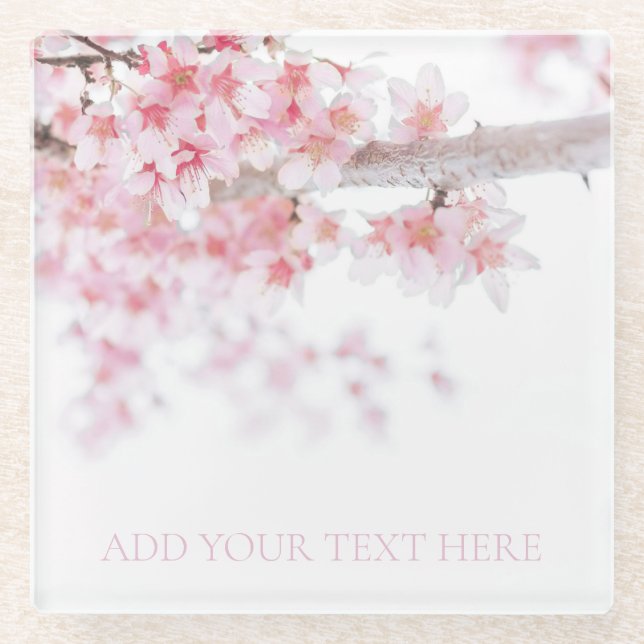 GLASS COASTER : CHERRY BLOSSOM (Front)
