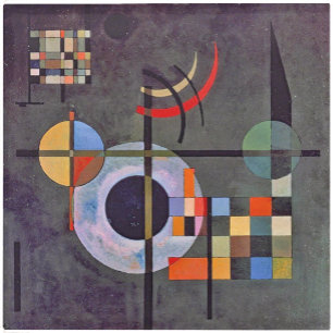 Glass COASTER - "Counter Weights" - W. Kandinsky