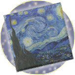 Glass COASTER "Starry Night" - Vincent van Gogh<br><div class="desc">An image of "Starry Night" (1889) by Vincent van Gogh is featured on this square glass Coaster. ►The image cannot be removed or replaced. ►Customize/personalize by adding custom text in your choice of font (style, color, size), or an additional image or a logo. Makes a colorful and interesting gift. ►Design...</div>