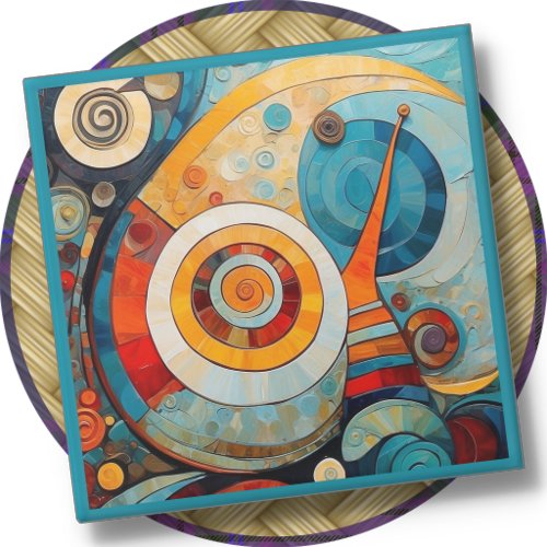 Glass COASTER - Swirls, Twirls, and Circles