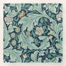 GLASS COASTER : WILLIAM MORRIS : FLORAL