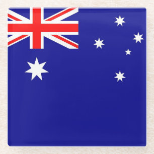 Glass coaster with flag of Australia