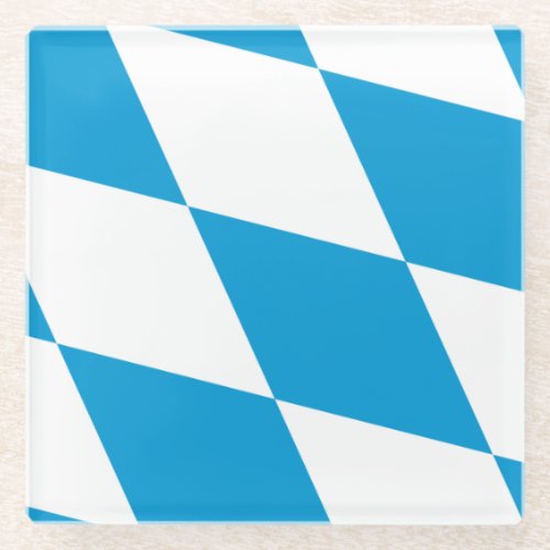 Glass coaster with flag of Bavaria Germany