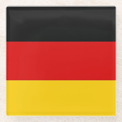Glass coaster with flag of Germany