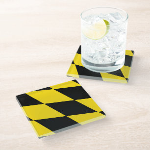 Glass coaster with flag of Munich, Bavaria