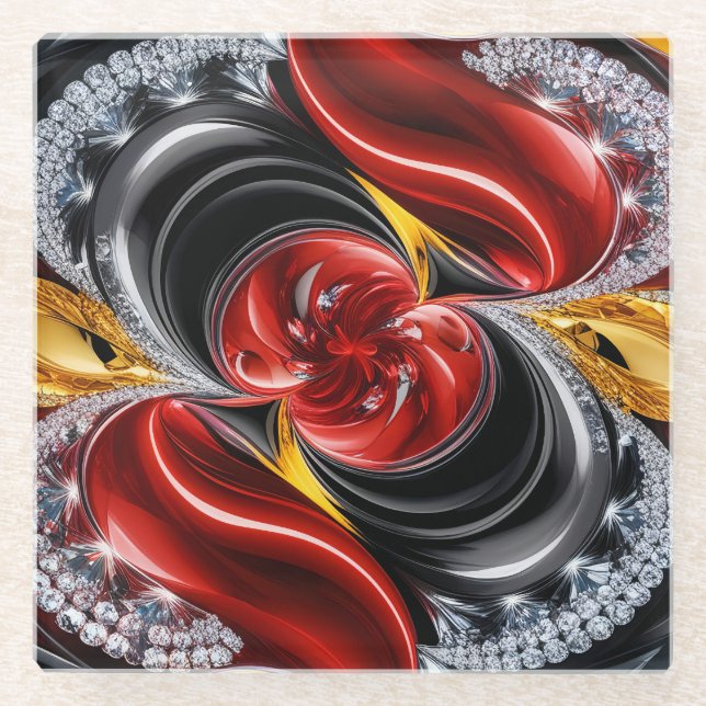 Glass coaster with German Colors (Front)