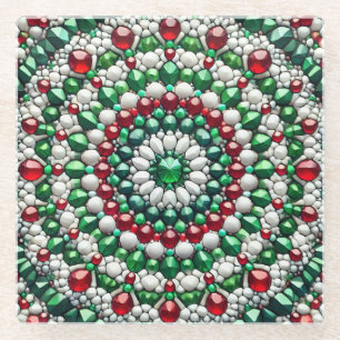 Glass coaster with Italian Colors