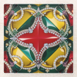 Glass coaster with Los Angeles Colors