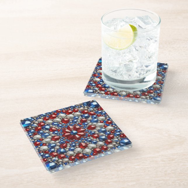 Glass coaster with Netherlands Colors (Angled)