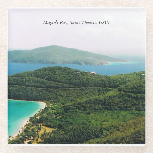 Glass Coaster with Saint Thomas Photo (Front)