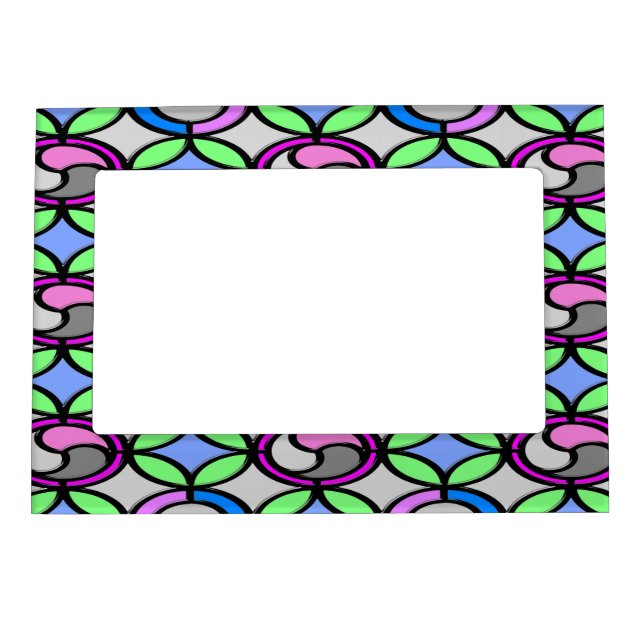 Glass colored tiled magnetic frame (Front)