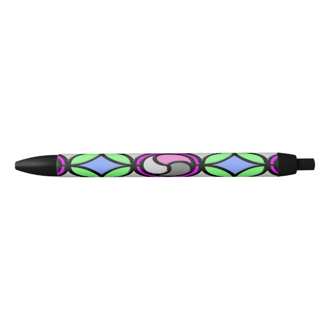 Glass colored tiled pen (Front)