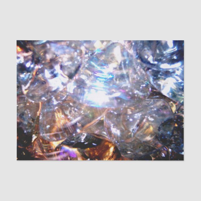 Glass cubes Light Refraction Tissue Gift Paper (Front)