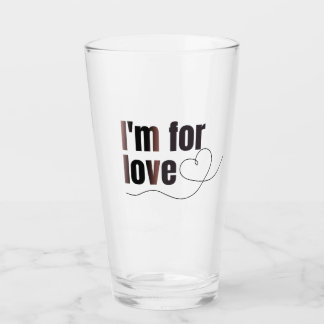 Glass Cup In for love. Beautiful inscription