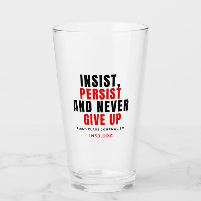 Glass Cup - Never Stop (Front)