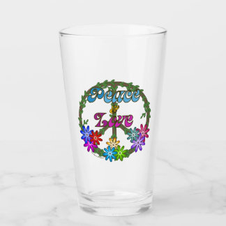 Glass Cup - Peace & Love