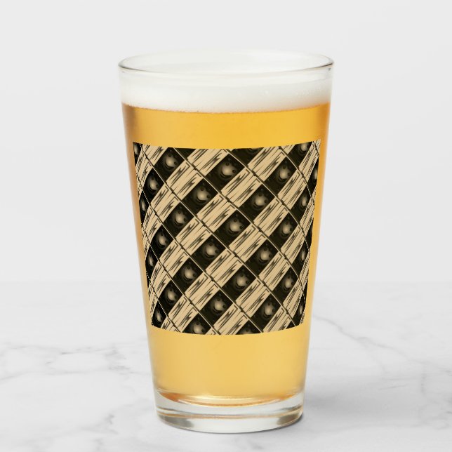 glass cup rose like kaleidoscope art,BLACK,GOLDEN (Front Filled)