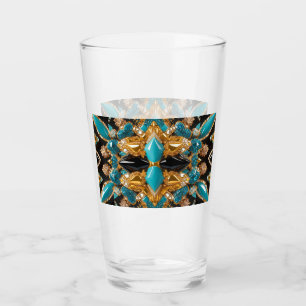 Glass cup with Bahamas Colors