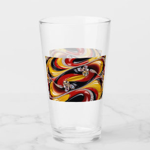 Glass cup with Belgian Colors