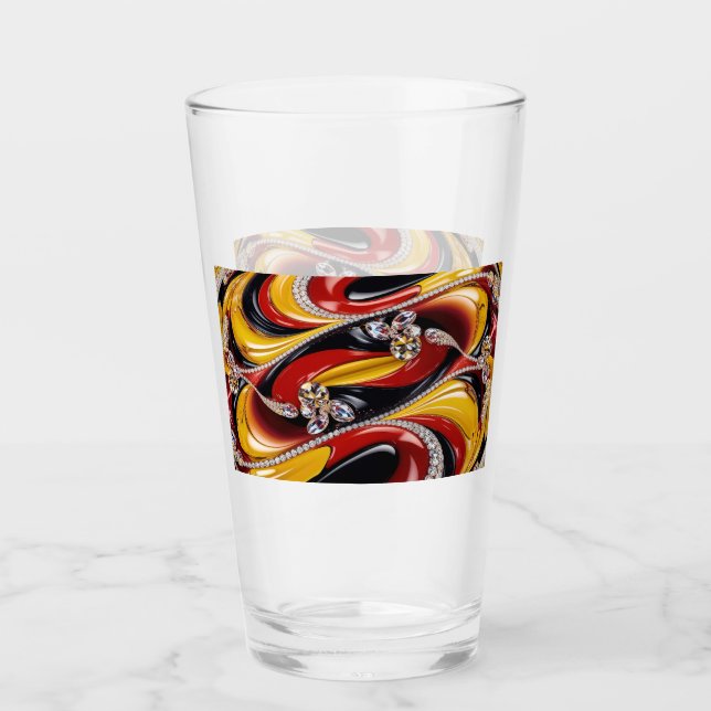 Glass cup with Belgian Colors (Front)