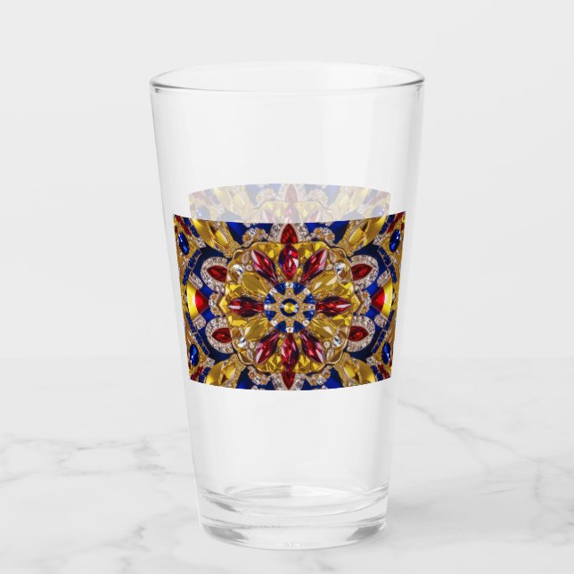 Glass cup with Colombia Colors (Front)