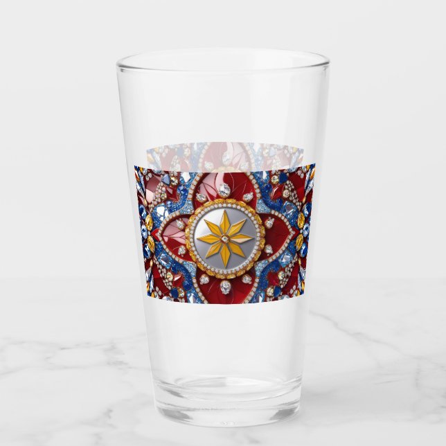 Glass cup with Colombian Colors (Front)