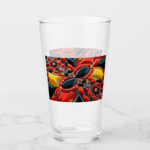 Glass cup with Germany Colors