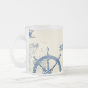 Glass Cup with Marine Elements