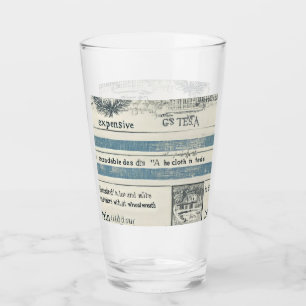 Glass Cup with Ocean Details