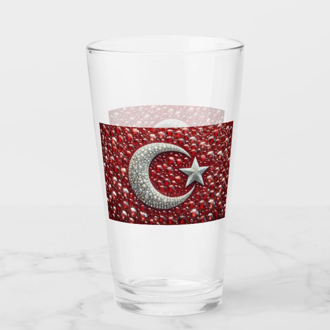 Glass cup with Turkish Colors (Front)