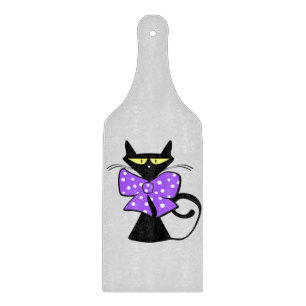 Glass Cutting Board Cat Meow