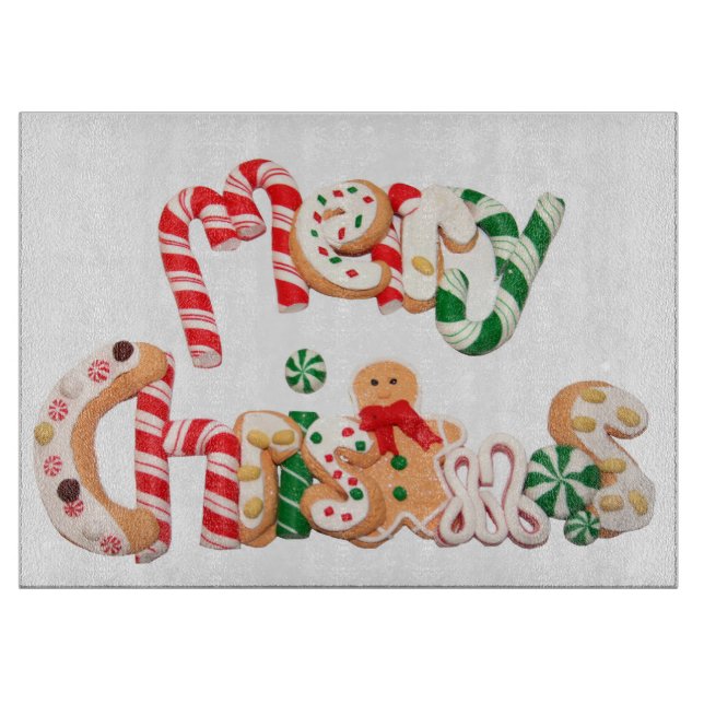 Glass Cutting Board/Christmas Cutting Board (Front)